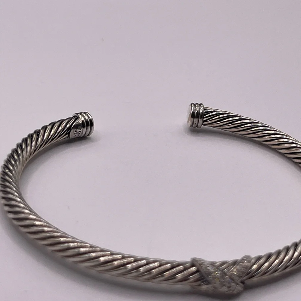 David Yurman Cable Flex X Station Bracelet with Diamonds - Picture 4 of 8